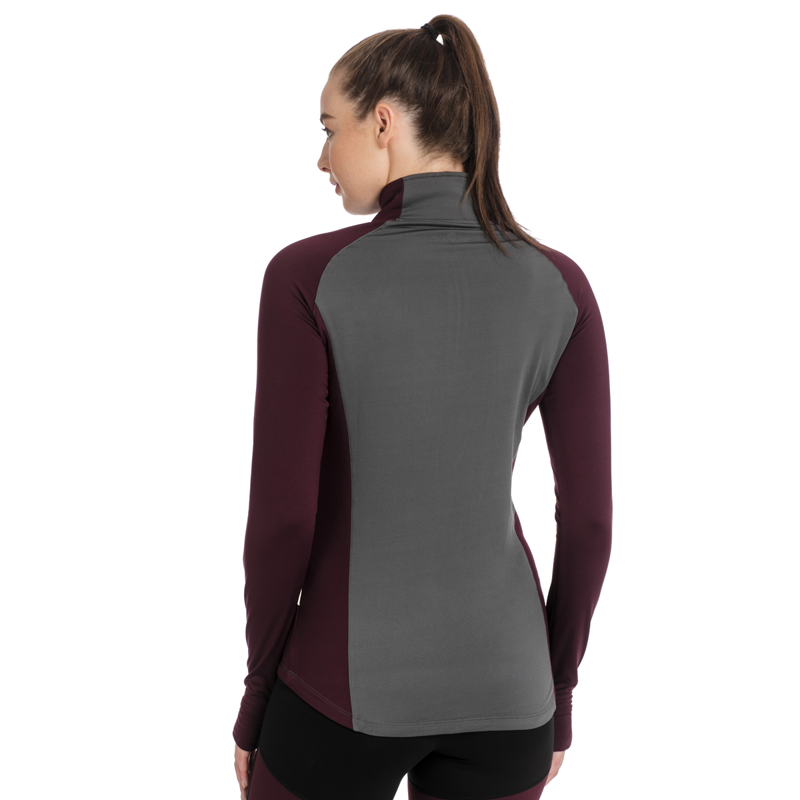Horseware Thea Ladies Tech Quarter Zip Fleece - Fig/Castle Rock-1